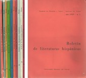 Boletin de Liteturas Hispanicas de Fac de Fil y Letras de la Universidad del Litoral Nros 1 a 10